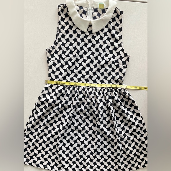 SHUSHU Black & White Collar Dress size M - Picture 3 of 6